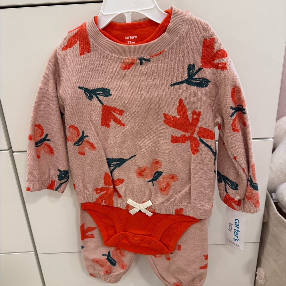 Carter's Pink Floral Baby Outfit